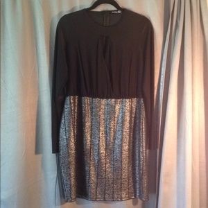 Boohoo black and silver party dress 🖤